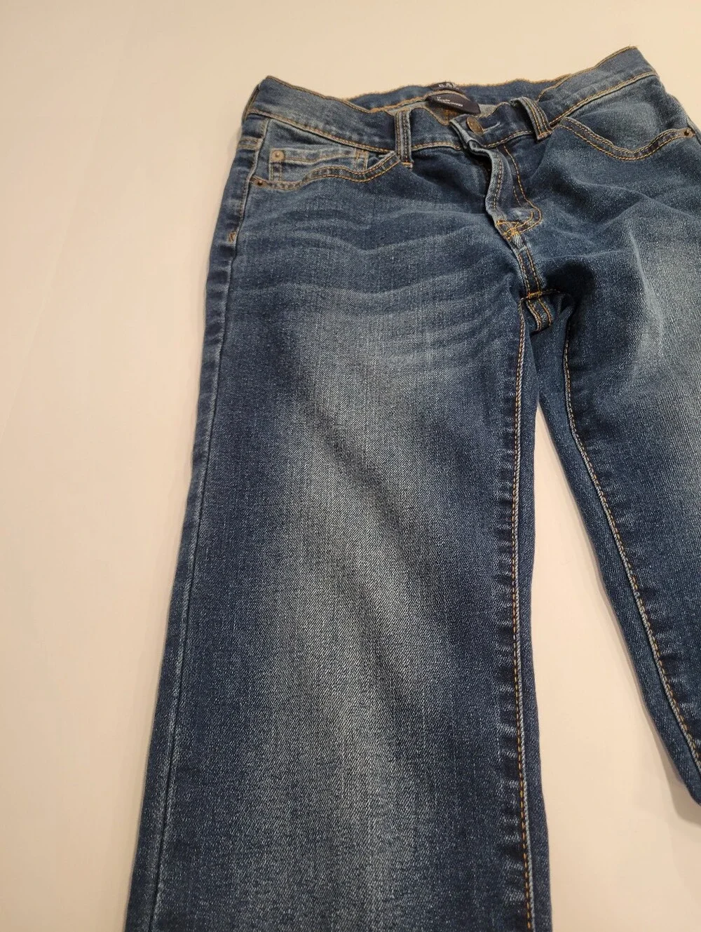 Gap Boys Denim Regular Stretch Straight Jeans Size 12 Adjustable Waistband